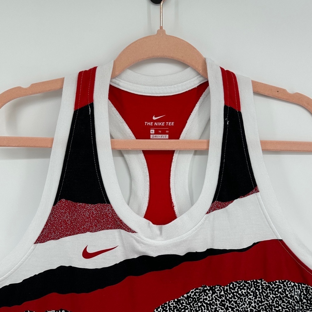 Nike Women's UGA Animal Print Red, Black, and White Tank Top Size XL - Picture 2 of 12